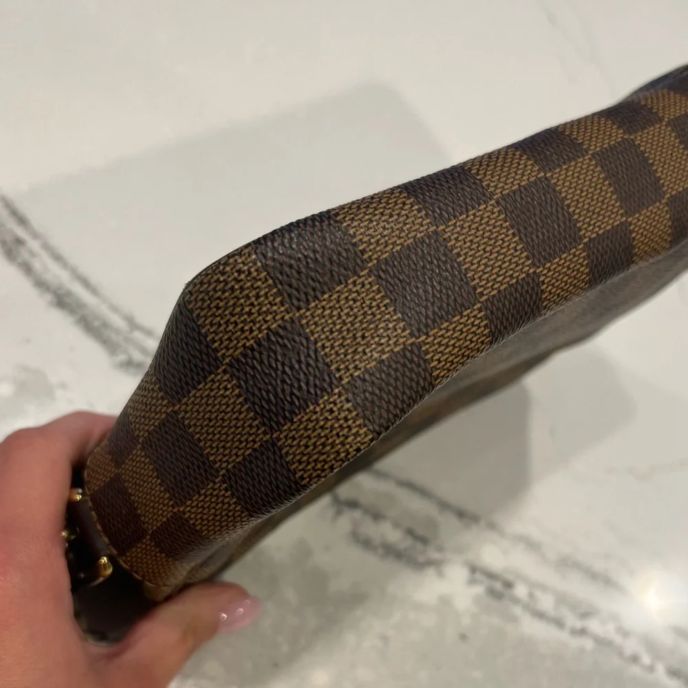 Louis Vuitton Damier Ebene Macao Wristlet Clutch Bag
